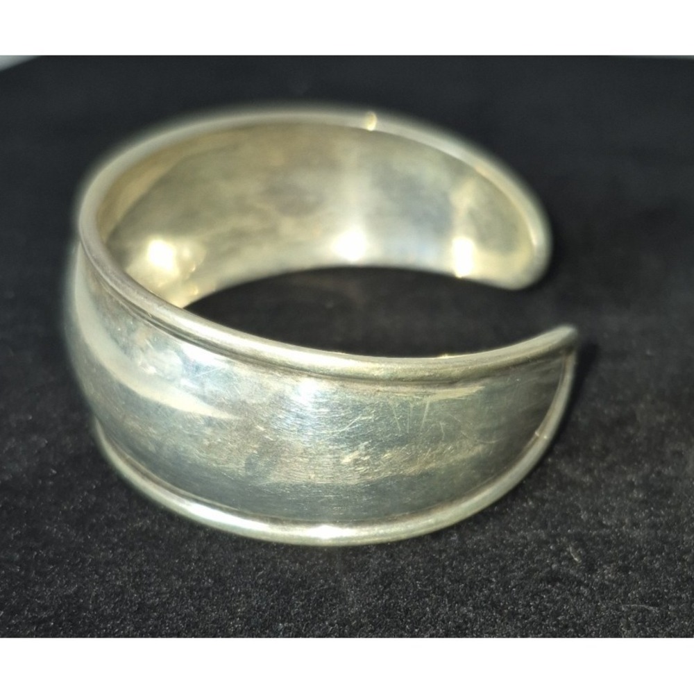 Sterling Silver 925 Thai Stamped Cuff Bracelet 20 grams - Picture 3 of 7